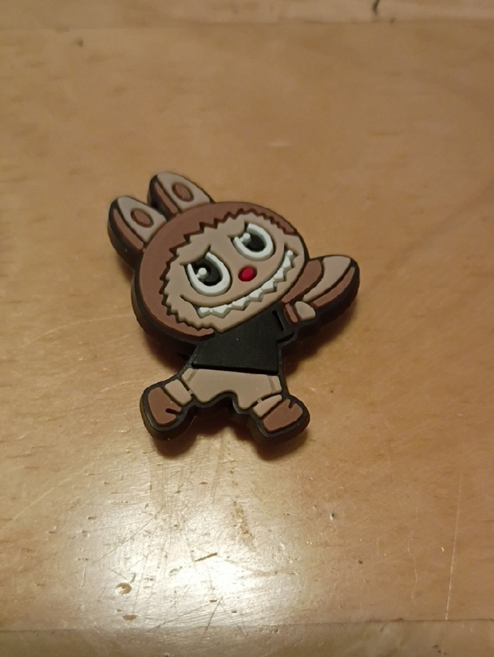 10 for $10 Jibbitz Croc Charms - Labubu Monster Brown with Black Tshirt - New